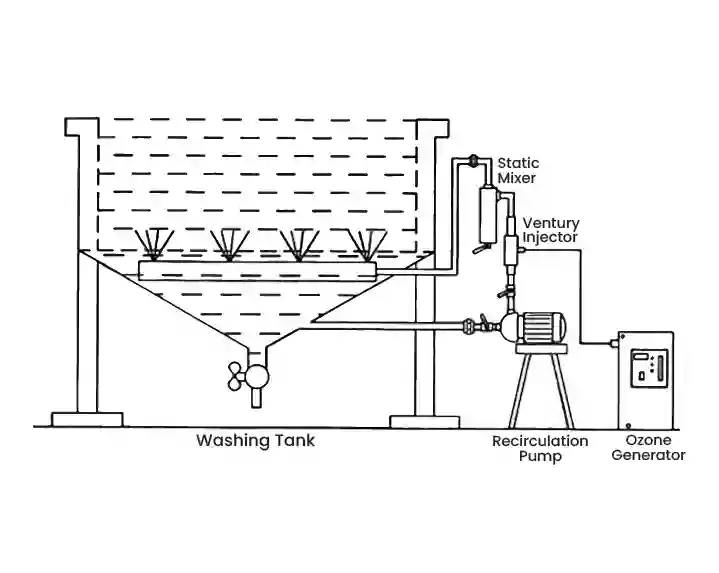 Ozone Washing System for Fruits and Vegetables – With Recirculation Tank